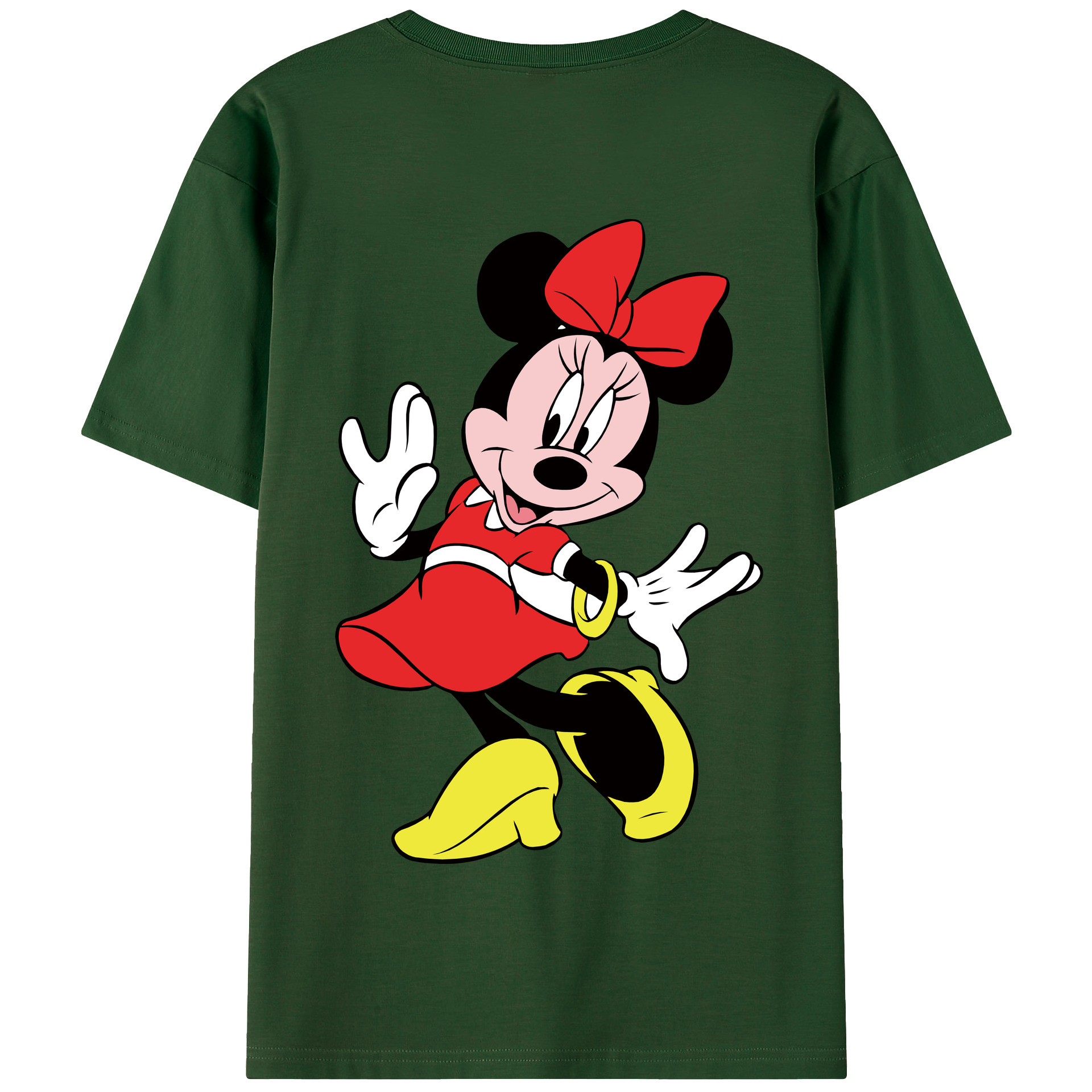 （画像用） ミッキーマウス Mickey Mouse 綿100％半袖Tシャツ（背面プリント）
